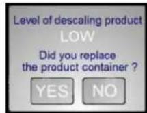 Vulcan TCM61E - EMPTY DETERGENT/DESCALER BOTTLE DETECTION - 1