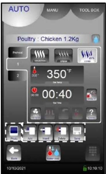 Vulcan TCM61E - CREATING A RECIPE - 4