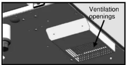 Vulcan TCM101G - CLEANING THE ELECTRONIC COMPARTMENT VENTILATION OPENINGS - 1