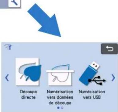 Découpe directe Numérisation vers données de découpe Numérisation vers USB
