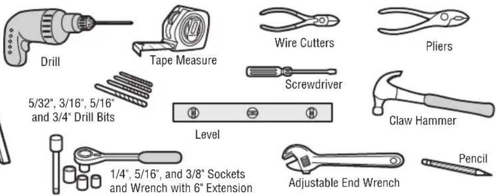CHAMBERLAIN RJO101 - Tools Needed - 2