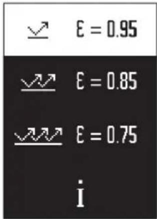 BOSCH AdvancedTemp - Emisjonsfaktor for måling av overflatetemperatur - 1