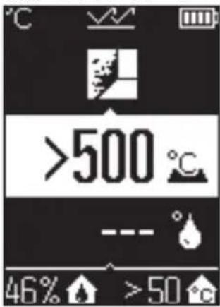BOSCH AdvancedTemp - Τιμές μέτρησης εκτός της περιοχής μέτρησης - 1