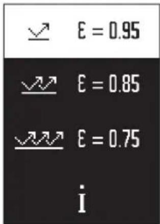 BOSCH AdvancedTemp - Emissziós tényező a felületek hömérséklet mérésekhez - 1