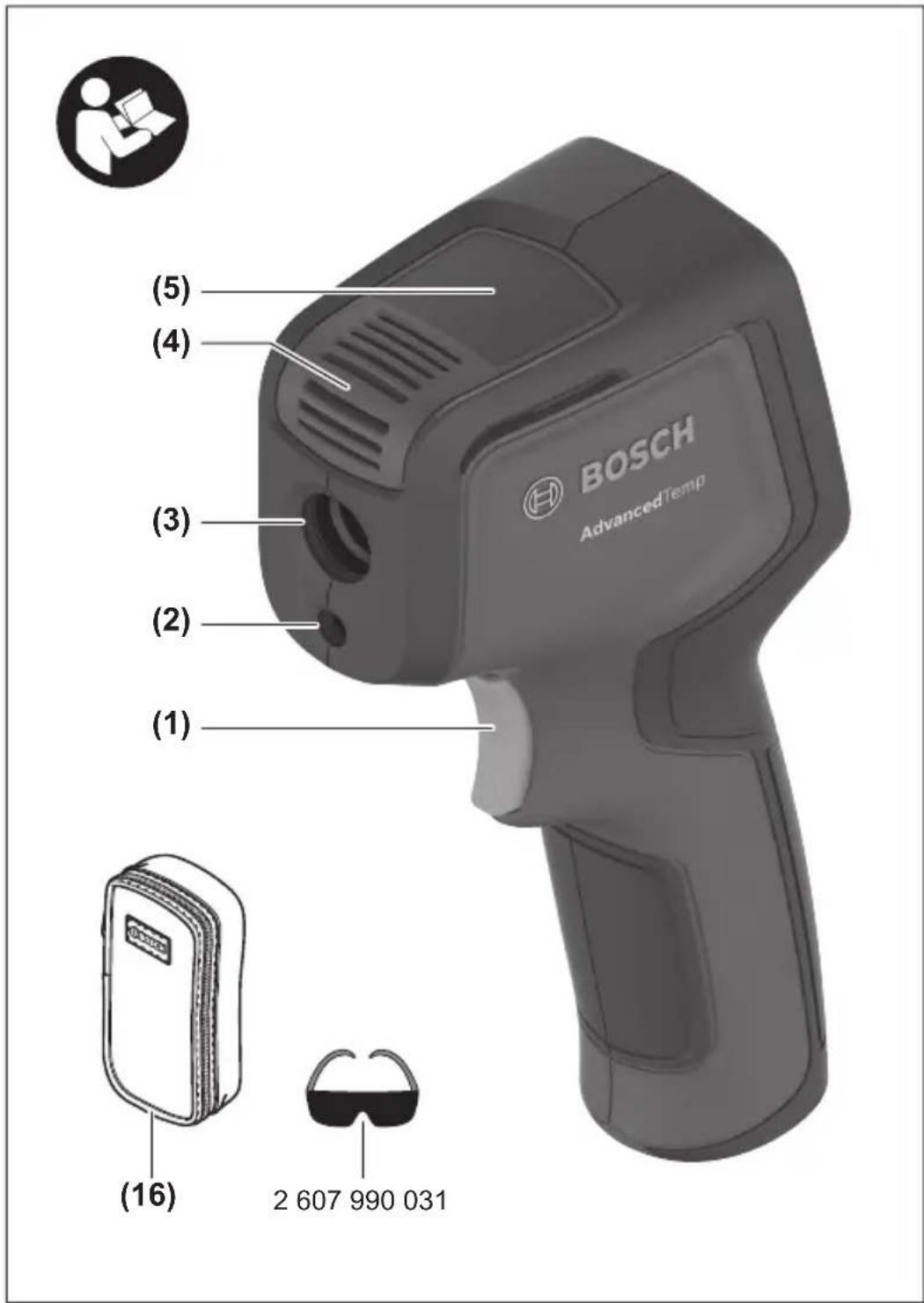 BOSCH AdvancedTemp (1) (2) (3) (4) (5) (16) 2 607 990 031
