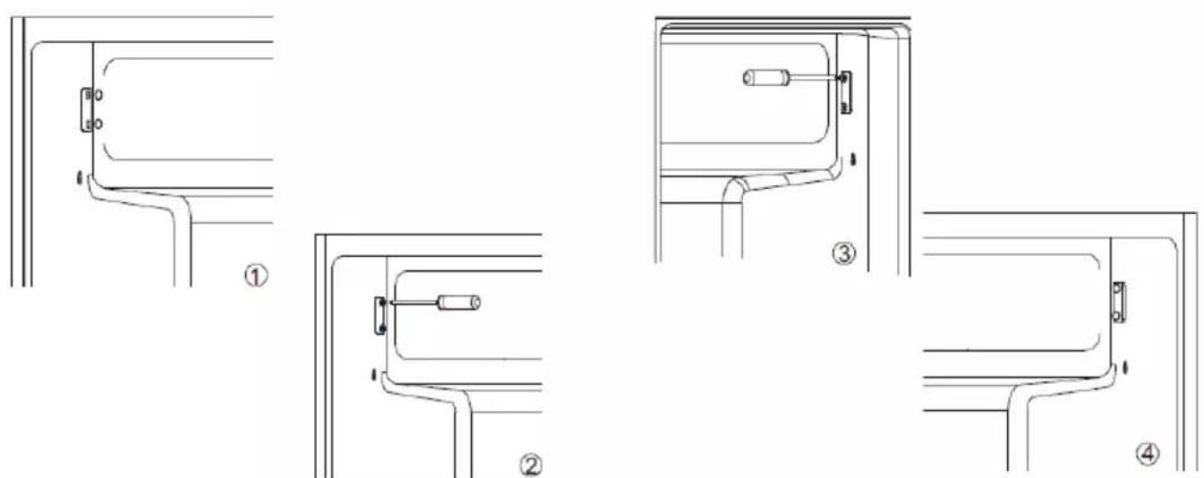 PROLINE PRI122F4F - INVERSION DU SENS D'OUVERTURE DE LA PORTE - 4