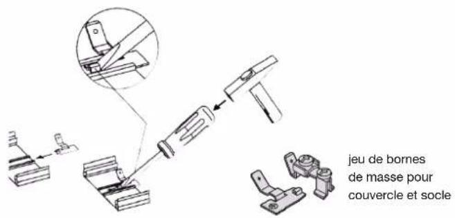 HAGER SL200809039011 - Mise à la terre des fonds Mise à la terre des couvercles - 2