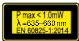 POWERFIX HG01701A - Danger from laser radiation - 2