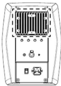 PIONEER RM05 - Position des trous de vis pour le support de montage mural - 2