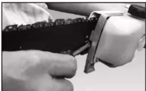 Greencut PP560L - INSTALACION DE LA CADENA DE BARRA / SIERRA DE GUIA - 4