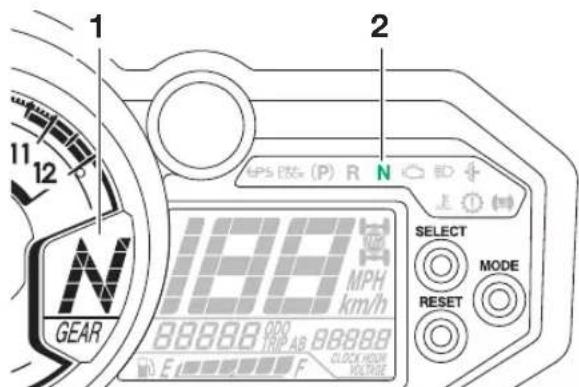 YAMAHA YXZ1000R SS (2024) - Afficheur du rapport engagé - 1