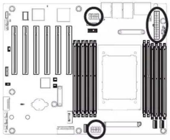 GIGABYTE ME03CE1 - (2x12 Main Power Connector and 2x4 12V Power Connector) - 2