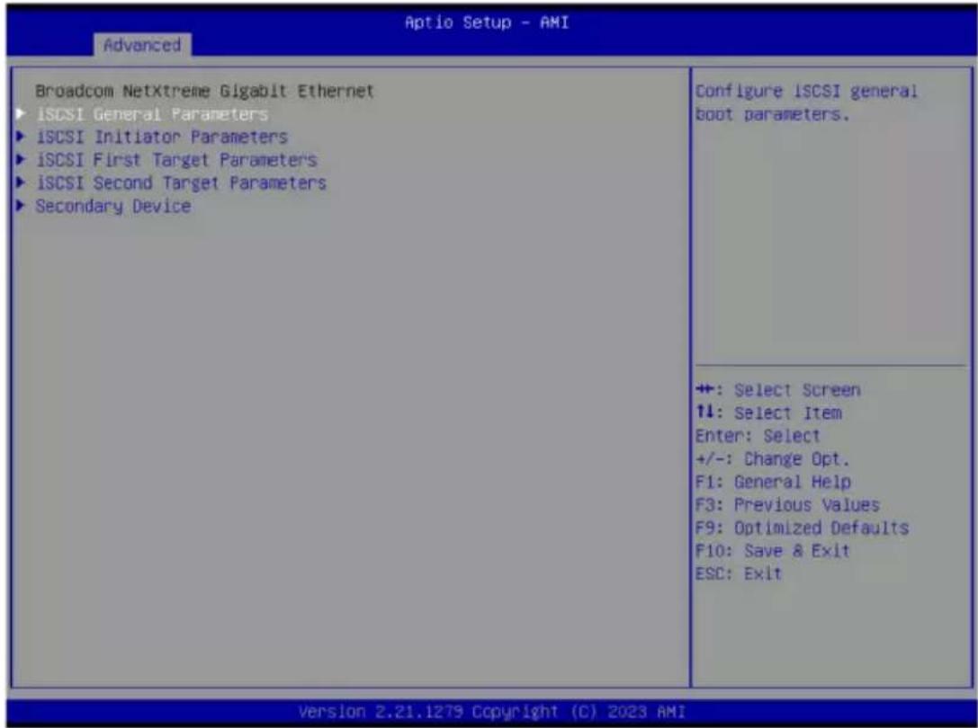 GIGABYTE ME03CE1 - 2-2-21-1 iSCSI Boot Configuration Menu - 1