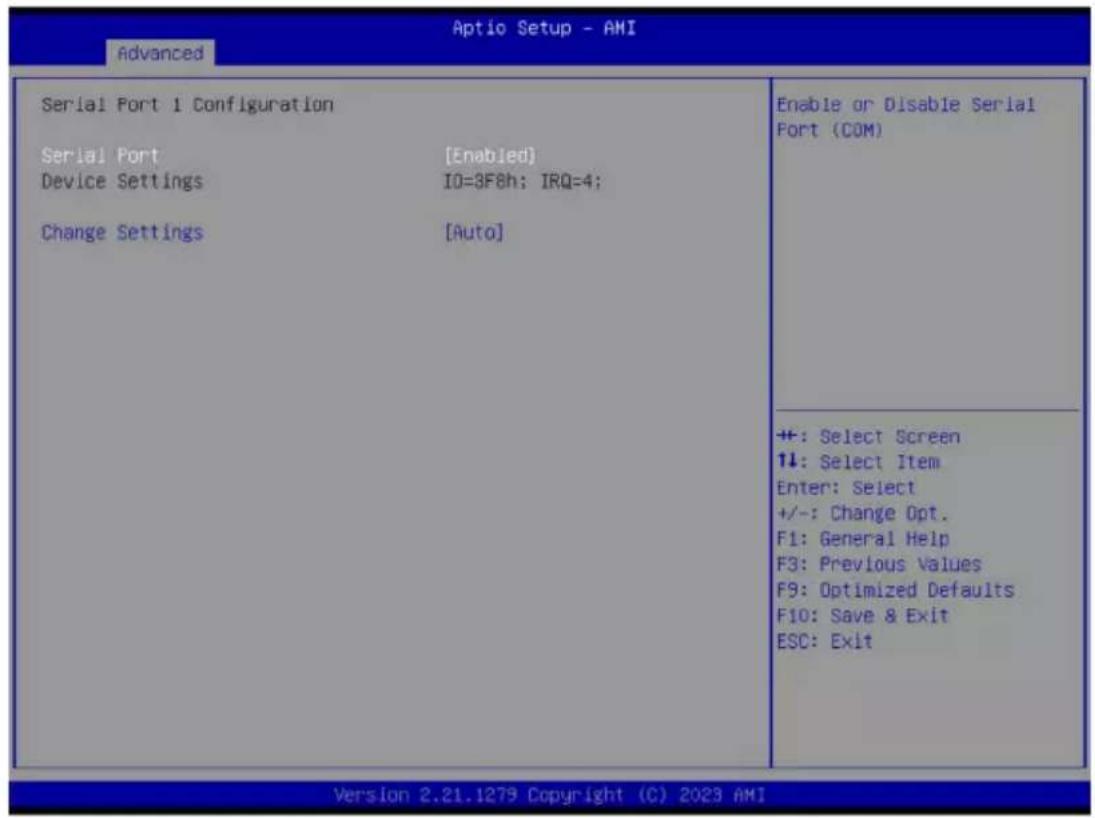 GIGABYTE ME03CE1 - 2-2-4-1 Serial Port 1 Configuration - 1