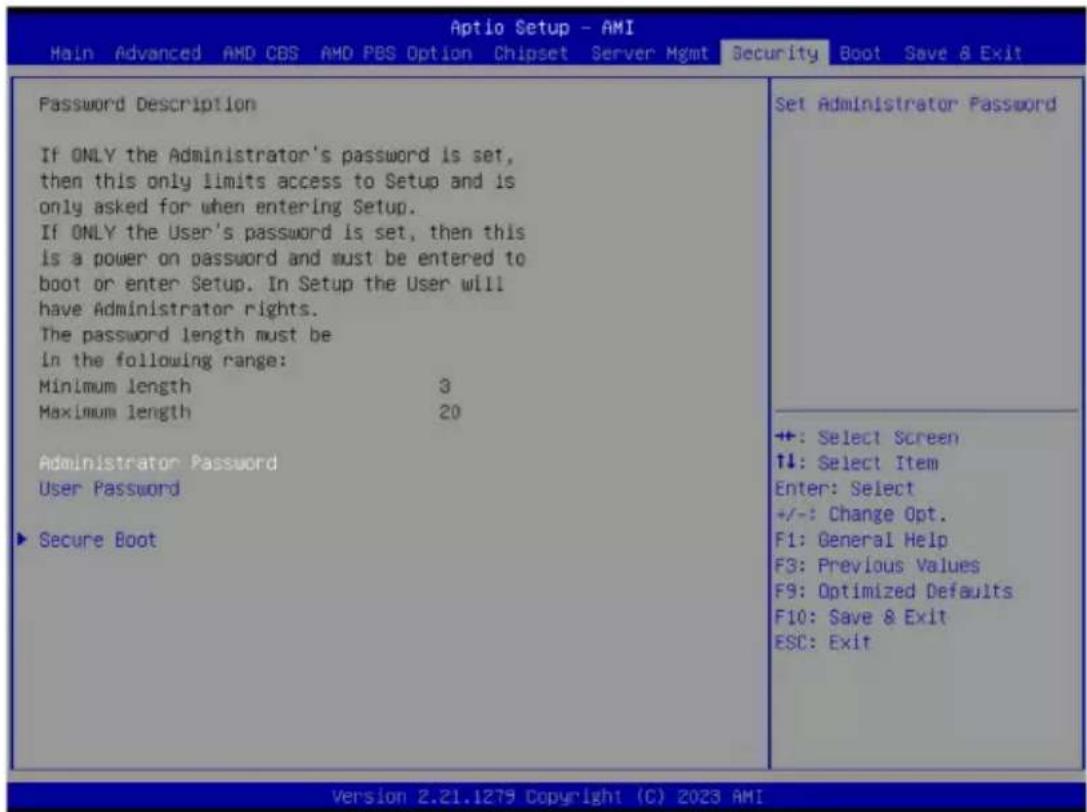 GIGABYTE ME03CE1 - 2-7 Security Menu - 1