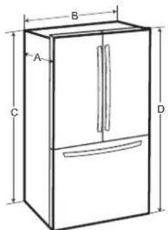 LG LRFLS3206S - Dimensions and Clearances - 1