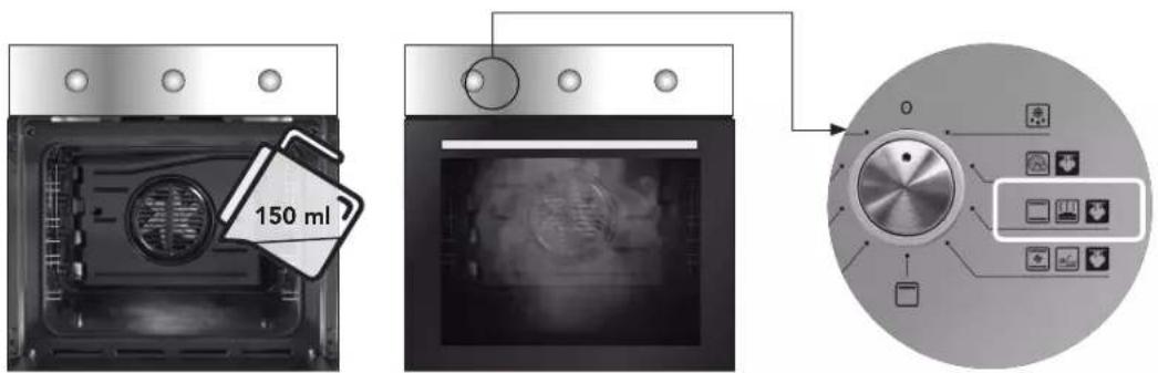 Glem Gas GFX62WHS3 - Oven cavity cleaning with VAPOclean\* function (with steam) - 2