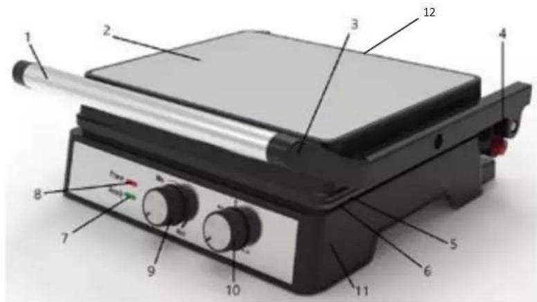 Orbegozo GR 4580 - PARTES DEL GRILL - 1