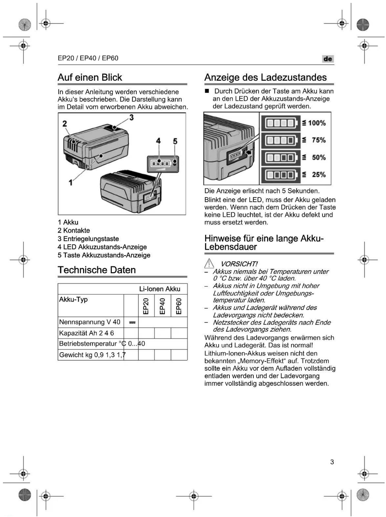 Fuxtec EP40 - HINWEIS - 1