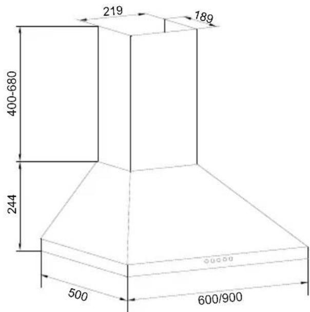 Glem Gas GHP945WH - DIMENSIONS - 1