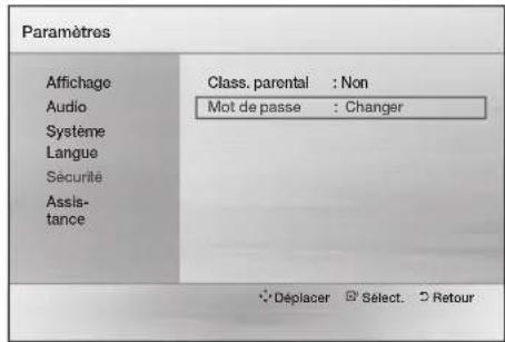SAMSUNG HTD455K - Modification du mot de passe - 1