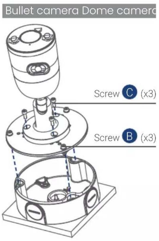Lorex ACCJ7R3W - Installing cameras to the junction box - 1