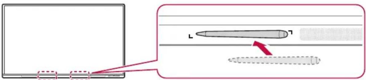 LG 65TR3DKB - Rangement du stylet - 1