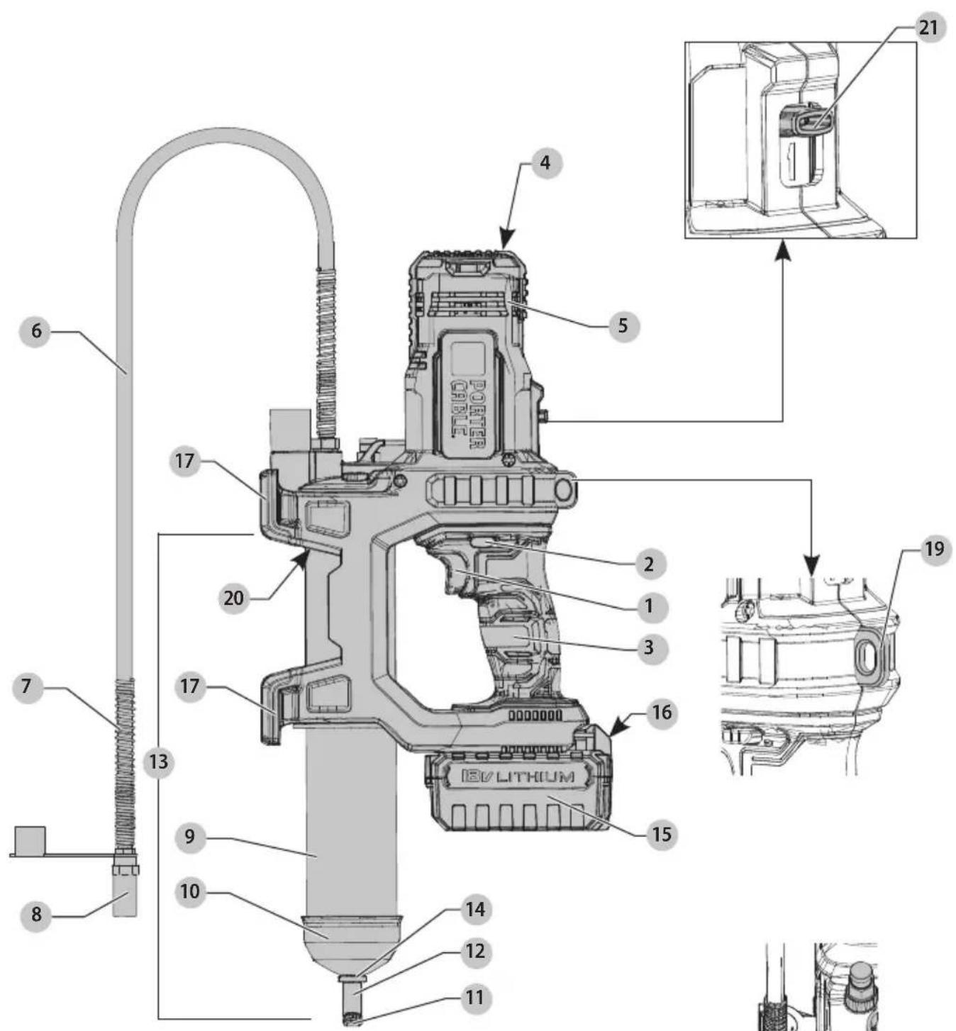 Porter-Cable PCCGG001 - 20V Max* Grease Gun - 1
