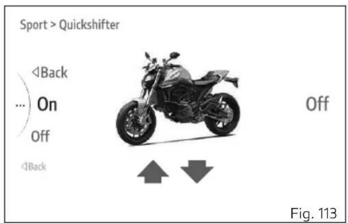 DUCATI Monster SP (2024) - Setting menu - Riding Mode - DQS - 2