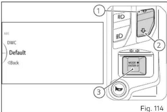 DUCATI Monster SP (2024) - Setting menu - Riding Mode - Default - 1