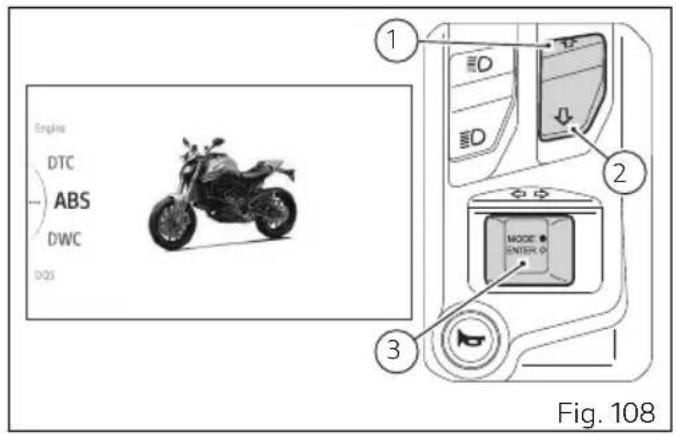 DUCATI Monster SP (2024) - Setting menu - Riding Mode - ABS - 1
