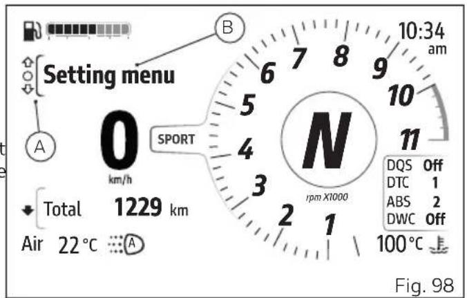 DUCATI Monster SP (2024) - Setting menu - 1