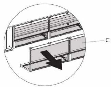 DAIKIN FWXV10AATV3 - Extracao das celulas de filtros nas versoes com grelha de aspiracao com aletas - 3