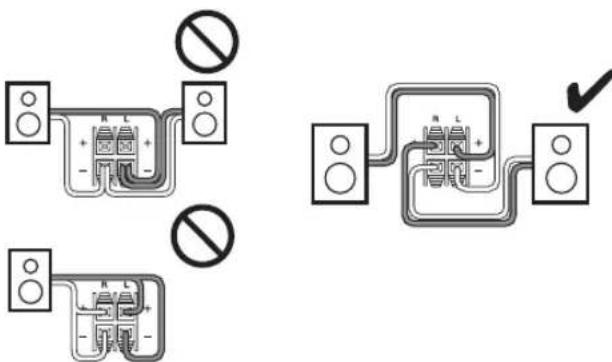 ONKYO HTRC330 - Précautions concernant le branchement des enceintes - 2