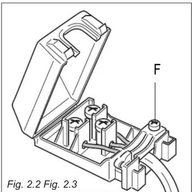 CANDY CH32XK - SECTION OF THE SUPPLY CABLE TYPE "H05RR-F" or "H05V2V2-F" (resistance to temperatures of 90^ ) - 2