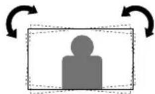 EPSON ELPMB48 - Inclinación de las imágenes projectadas a la derecha o la izquierda - 1