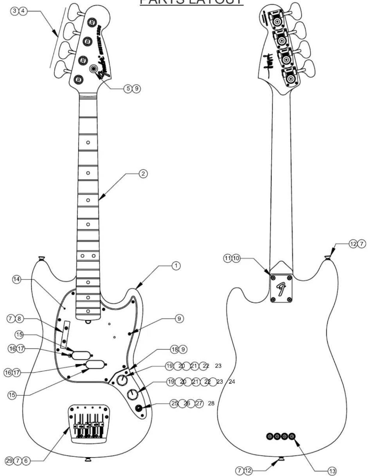 FENDER JMJ Road Worn Mustang Bass - 1