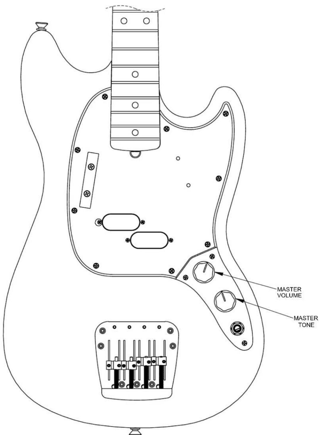 FENDER JMJ Road Worn Mustang Bass - CONTROL FUNCTION - 1