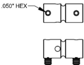 .050" HEX