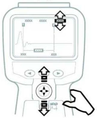 Megger TDR10003P - Contrôle de la plage et du curseur - 1