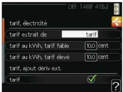 MITSUBISHI PT500 - Menu 4.1.8.2 - déf.tarif - 1