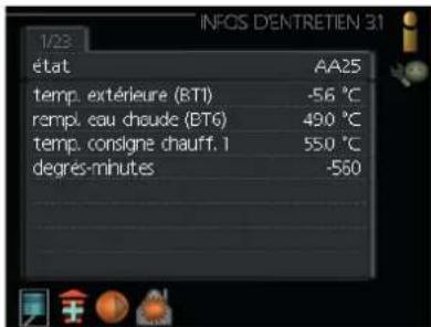 MITSUBISHI PT500 - Menu 3.1 -infos d'entretien - 1