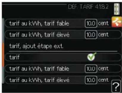 MITSUBISHI PT500 - Menu 4.1.8.2 - déf.tarif - 3