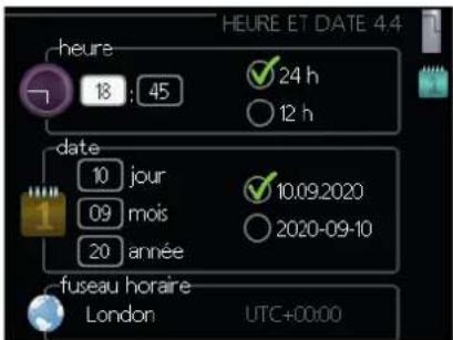 MITSUBISHI PT500 - Menu 4.4 - heures et date - 1