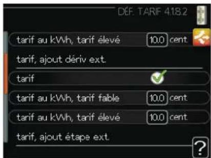 MITSUBISHI PT500 - Menu 4.1.8.2 - déf.tarif - 2