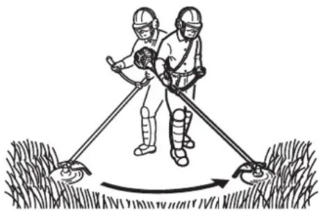 Shindaiwa T303TS - Scything weeds - 1