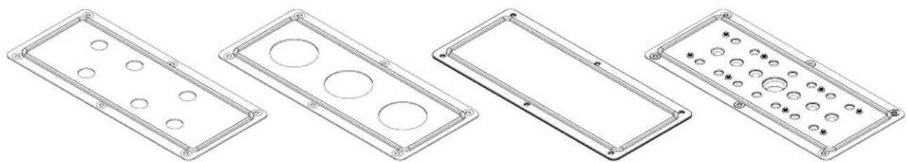 Tripp Lite SRGP2KO - Plaques d'entrée de câble smartrack® pour les armoires pour boîtier pour bâti d'une capacité nominale nema-rated - 1