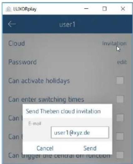 THEBEN LUXORliving M130 - Accès au cloud pour un utilisateur existant - 1