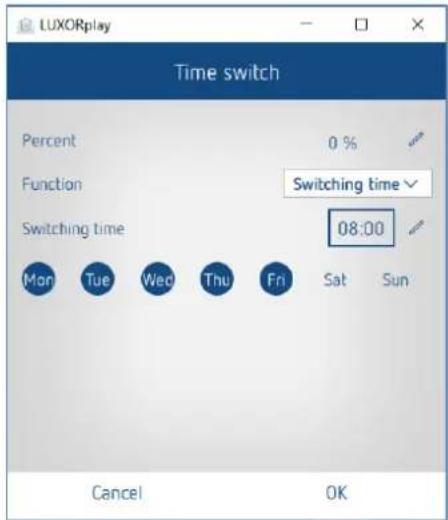 THEBEN LUXORliving M130 - Horaires de commutation - 2