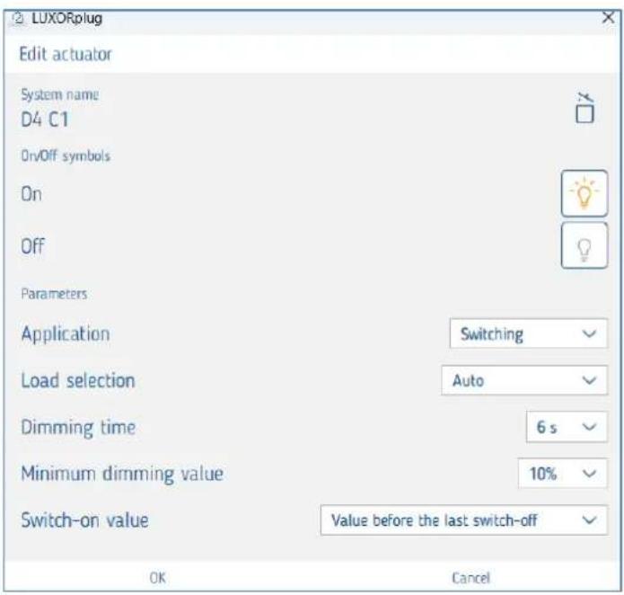 THEBEN LUXORliving M130 - Parametres Actioneur de variation - 1